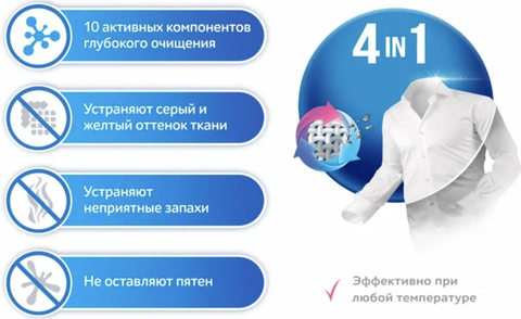 Салфетки для стирки "SI:LA for WHITE" отбеливающие, 20шт — фото 3
