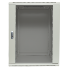 Шкаф настенный 19" TERACOM PRO 12U 600x450 мм дверь стеклянная с замком-ручкой серый