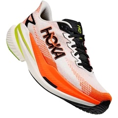 WHITE / NEON TANGERINE