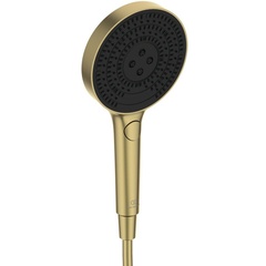 Ideal Standard Solos A7896A2 Ручная лейка 1-функциональная (Rain) круглая 130 мм PVD Brushed Gold (Шлифованное Золото) фото