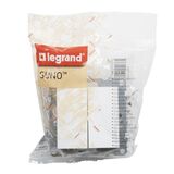 Выключатель двухклавишный - Legrand SUNO - 10АХ 250В безвинтовые зажимы - Белый — фото 2