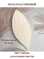 Молд пластиковый Б-6 лист пиона 26х11см