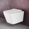 Ceramica Nova Metric CN3007 Подвесной унитаз c ультра тонким сидением с функцией плавного закрытия, цвет: белый