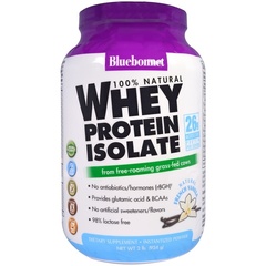 Bluebonnet Nutrition, 100 % натуральный изолят сывороточного белка, с натуральным оригинальным вкусом, 924 г (2 фунта)