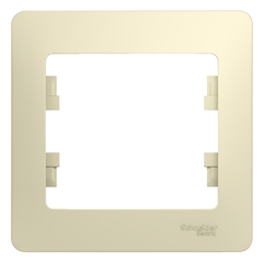 Schneider Electric Glossa Бежевый Рамка 1-местная IP20 скрытая установка GSL000201