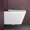 Ceramica Nova Metric CN3007 Подвесной унитаз c ультра тонким сидением с функцией плавного закрытия, цвет: белый