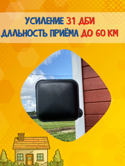 ТВ АНТЕННА НАРУЖНАЯ ЦИФРОВАЯ АКТИВНАЯ ПАНЕЛЬНАЯ ТРИАДА-3460antenna.ru DVB-T2