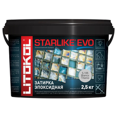 Затирка швов эпоксидная Litokol Starlike Evo S.105 Bianco Titanio, 2,5 кг