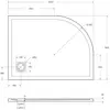 BelBagno TRAY-MR-UNO-RH-120/90-550-35-W-R-BO Поддон из искусственного мрамора в комплекте с сифоном с белой матовой декоративной накладкой
