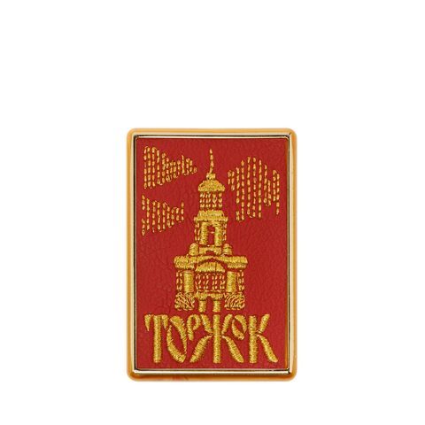 Магнит «Торжок» а20/67 красный / золото