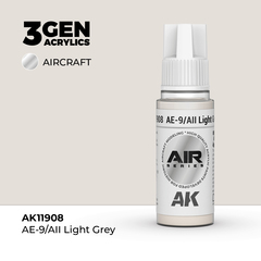 Акриловая краска AK Interactive AE-9/AII Light Grey 3GEN AIR, 18мл