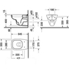 Duravit D-Code 45351900A1 (253509+006731) Комплект: подвесной унитаз 253509 355х545 мм.+ сиденье без микролифта