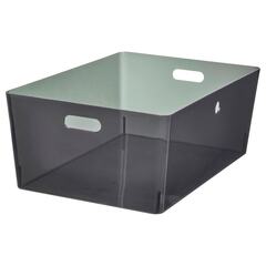 Контейнер IKEA KUGGIS (КУГГИС), Пластик, Черный, 37x54x21 см