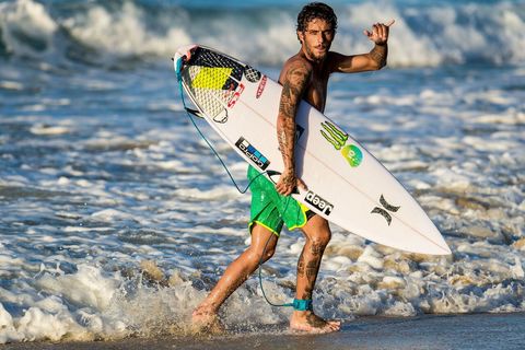 Коврик для серфборда FCS Filipe Toledo Coal/Lime