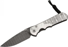 Фото Нож складной Large Sebenza 25, D. Thomas Stainless Ladder Damascus