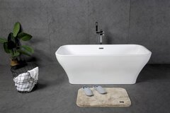 BelBagno BB73-1500-750 Отдельностоящая акриловая ванна в комплекте со сливом-переливом, цвет: белый фото