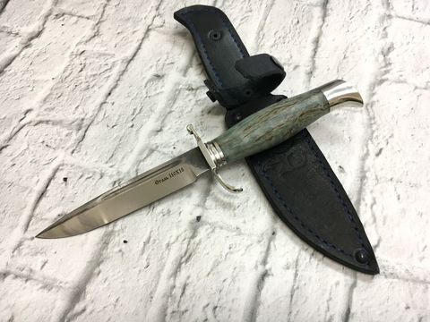 Финка НКВД, 110х18, стабилизированная карельская береза