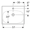 Geberit Acanto 500.620.01.2 Раковина 60x48.2см, белый