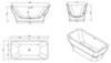 BelBagno BB73-1500-750 Отдельностоящая акриловая ванна в комплекте со сливом-переливом, цвет: белый