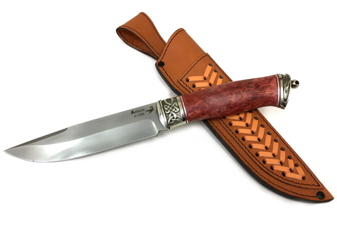 Нож Скорпион, BOHLER S390, стабилизированная карельская береза