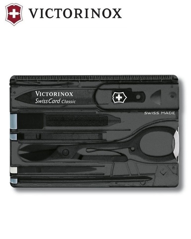 Швейцарская карта Victorinox SwissCard Black Transparent (0.7133.T3)