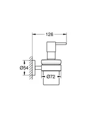 Дозатор жидкого мыла GROHE Essentials с держателем, суперсталь (40448DC1)