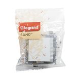 Выключатель одноклавишный - Legrand SUNO - 10АХ 250В безвинтовые зажимы - Алюминий — фото 2