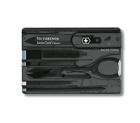Швейцарская карта Victorinox SwissCard Black Transparent (0.7133.T3)