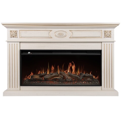 Портал Firelight Siena 42/40/36 слоновая кость с золотой патиной