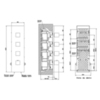 Gessi Quadro 43006#031 Встраиваемый термостат для душа, с 3мя независимыми выходами, верт/гориз установка, (внешние части), цвет: хром