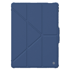 Чехол книжка синего цвета от Nillkin для планшета Huawei Mate Pad Pro 13.2, серия Bumper Pro Case-Multi Angle Folding Style, многофункциональный складной стиль