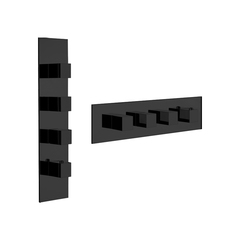 Gessi Quadro 43006#299 Внешняя часть термостатического смесителя на 3/4 , на 3 выхода, цвет Black XL фото