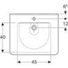 Geberit Renova Comfort 128667000 Раковина 65x55см, белый