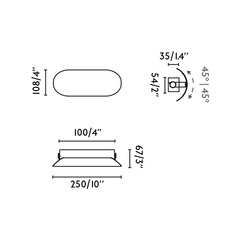 NOVO 250 Черный настенный светильник LED 5W 2700K