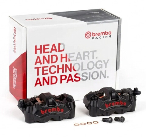 220C78330 К-кт тормозных суппортов Brembo Racing GP4-RS 108мм Black (литой моноблок 4*30мм)