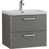 BelBagno DUE-600-2C-SO-SAT-P DUE База под раковину подвесная с двумя выкатными ящиками, Сатин, 606x423x500