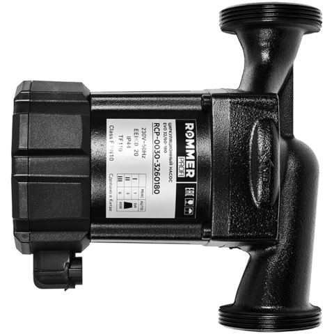 Частотный циркуляционный насос ROMMER PROFI EVO 32/60-180 с гайками и теплоизоляцией RCP-0030-3260180