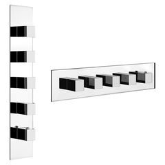 Gessi Quadro 43008#031 Внешняя часть термостатического смесителя на 3/4 , на 4 выхода, цвет Хром фото