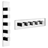 Gessi Quadro 43008#031 Внешняя часть термостатического смесителя на 3/4 , на 4 выхода, цвет Хром