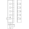 Gessi Quadro 43008#031 Внешняя часть термостатического смесителя на 3/4 , на 4 выхода, цвет Хром