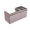 Geberit Citterio 500.567.JI.1 Тумба для раковины 133.4x55.4x50.4см, бежевый / глянцевое стекло, светлый дуб / меламин, структура дерева