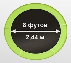 ARLAND Батут 8FT с внешней страховочной сеткой и лестницей (Light green)