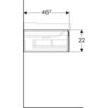 Geberit Xeno2 500.505.00.1 Тумба под раковину, 58x22x46.2см, Серый / Матовое покрытие
