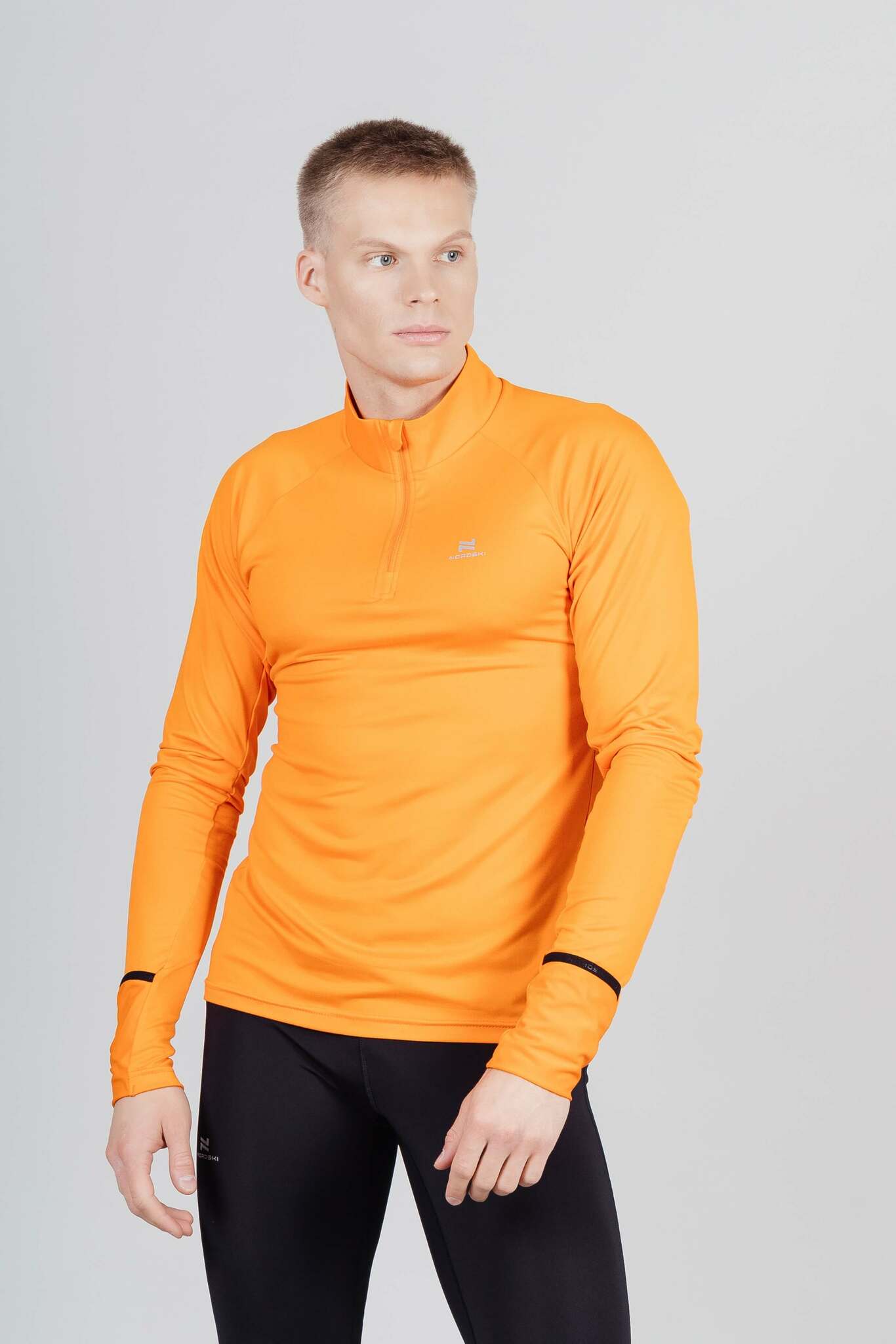 Мужской лонгслив для тренировок Nordski Pro Hand orange