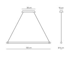 Светильник потолочный Nomon Home LINEA H Gold