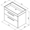 Aquanet Nova 242262 Тумба под раковину, цвет: белый глянец