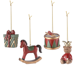Набор ёлочных украшений classic christmas charm из коллекции new year essential