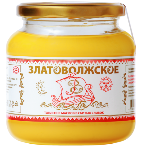 Топленое масло Златоволжское из сбитых сливок 440г