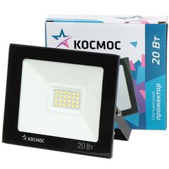 Прожектор светодиодный, Космос, Super-Slim, 20 Вт, 6500 К, IP65, 1600 Лм, K_PR5_LED_20