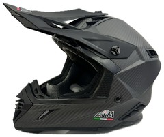Мотошлем AiM RH855 Carbon 3K Matt, чёрный матовый